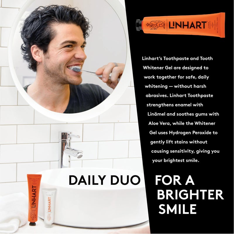 LINHART Whitening Toothpaste â€“ Teeth Whitening, Enamel Strengthening Toothpaste with Mint Flavor (2 Pack) - Image 4
